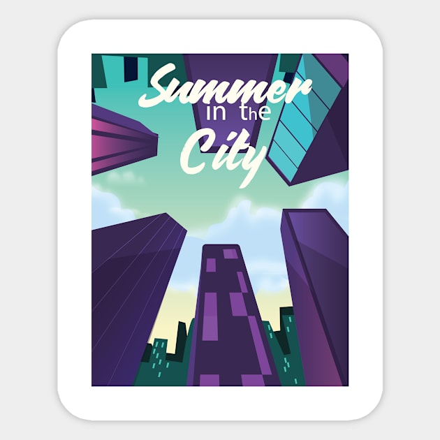 Summer in the City Sticker by nickemporium1